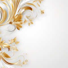 Poster - abstract background with gold and white elements