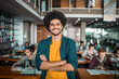 © Marko Geber - Portrait of a smiling young male student in college library