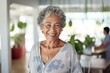 Portrait of a smiling elderly woman in nursing home