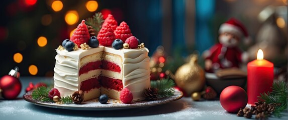 Wall Mural - Santa Claus Christmas Cake