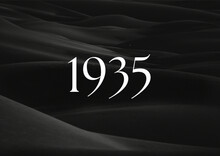 Vintage 1935 Birthday, Made In 1935 Limited Edition, Born In 1935 Birthday Design. 3d Rendering Flip Board Year 1935.