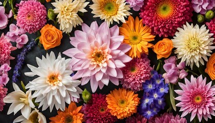  bouquet of colorful flowers