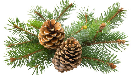 Poster - Pine cones with branches.