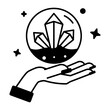 Check out this linear icon of fortune telling 