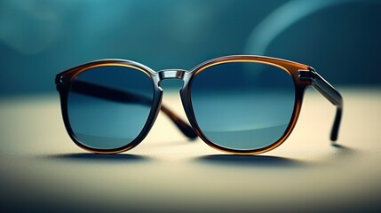 Poster - A close up of a pair of sunglasses sitting on top of some paper, AI