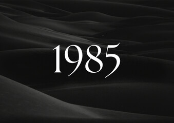 Vintage 1985 birthday, Made in 1985 Limited Edition, born in 1985 birthday design. 3d rendering flip board year 1985.