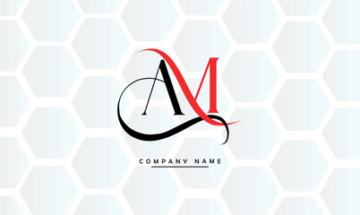 Wall Mural - AM, MA, A, M Abstract Letters Logo Monogram