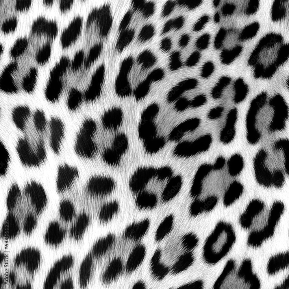 Snow Leopard Seamless Pattern Digital Download Spotted White Leopard ...