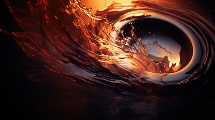 Poster - A close up of a liquid that is swirling around, AI