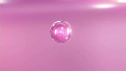 Wall Mural - 3d nutrition therapy emerges by combining liquid bubbles. the ingredients of macro shot mix to form 