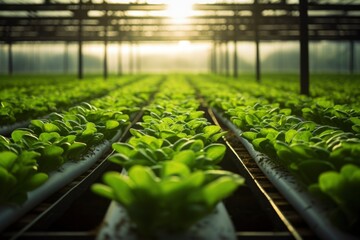 Modern technology vegetable agricultural greenhouse with hydroponic system, nft system