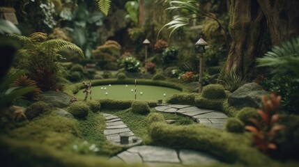 Unique and beautiful miniature golf course