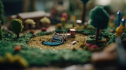 Wall Mural - Unique and beautiful miniature golf course