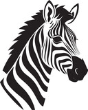 Fototapeta Konie - Stride of Freedom Zebra Emblem Icon Zealous Zebra Vector Logo Symbol