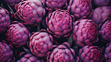 A Pile of Purple Artichokes