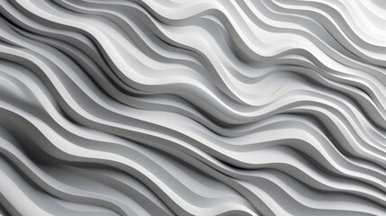 Wall Mural - Three dimensional render of white wavy pattern. White waves abstract background texture. Print, painting, design, fashion. Line concept. Design concept. Art concept. Wave concept. Colourful background