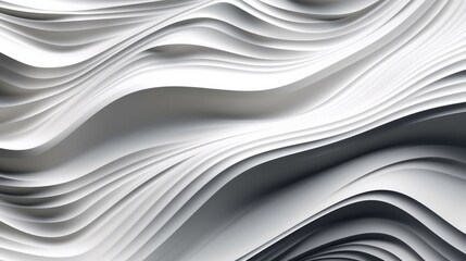 Three dimensional render of white wavy pattern. White waves abstract background texture. Print, painting, design, fashion. Line concept. Design concept. Art concept. Wave concept. Colourful background