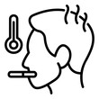 fever outline icon