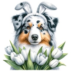 Aufkleber - Easter aussie illustration created with Generative AI technology