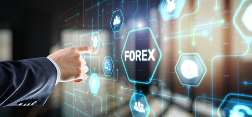 Sticker - Forex trading concept. Online trading and consulting