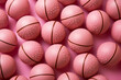 pink sports basket balls game concept