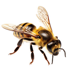 bee isolated on a transparent background.