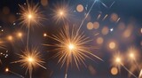Fototapeta  - glowing sparkler on blurred background, happy new year background, happy New Year background with glowing sparklers