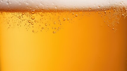 Canvas Print - glass of beer with bubbles