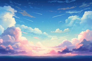 Wall Mural - sky cloud space galaxy background with stars.