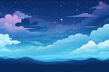 Sky cloud space galaxy background with stars.