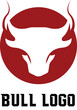 bull logo vector. bull head logo design. bullhead mascot logo. horn bull vector, 