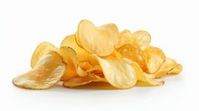 Potato Chips Isolated. Generative Ai