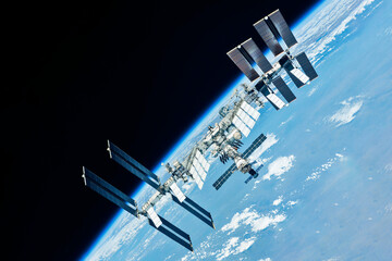 Canvas Print - international space station. elements of this image furnished by nasa