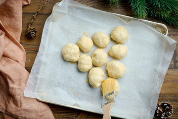 Sticker - dough balls filled with cheese