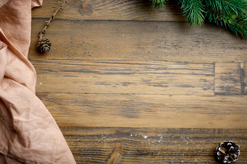 Canvas Print - wooden kitchen table