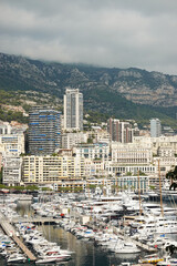 Wall Mural - The marina and panorama of skyscrapers in Monaco