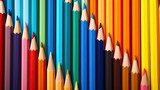 Rainbow Pencil Frame. Generative AI