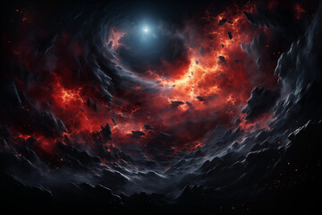 Wall Mural - Abstraction, space, black hole, background, AI generate