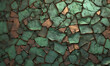 Cracked green Dragen Hide copper rust bronze aluminium rough Tileable Texture, Generative AI