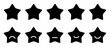 Five stars flat icon design with different expressions, customer review concept on web