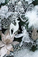 Wall Mural - Christmas tree branches with a decorations	