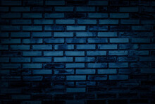 Navy Blue Brick Wall Texture Background Vintage Backdrop For Design