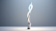 a modern torch on a white surface, emphasizing its sleek design and bright light, creating a compelling visual narrative.