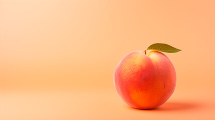 Wall Mural - peach on a pink background