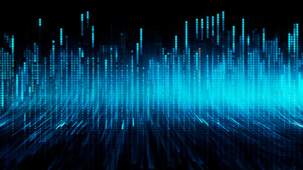 abstract blue background with binary data and data concept