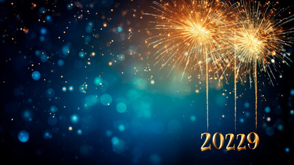 Wall Mural - happy new year 2 0 2 2 background. fireworks with numbers 2 0 2 3