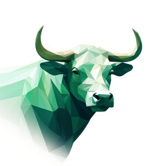 minimal graphic art of bull, intimidating created with Generative Ai