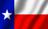 Fototapeta  - Powiewająca Flaga Teksasu 3D