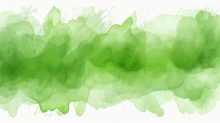 Wall Mural - Green watercolor background. Artistic hand paint. Isolated on transparent background. isolated on white background,. Created using Generative AI Technology
