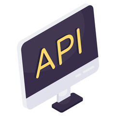 Canvas Print - Modern design icon of api, application programming interface 